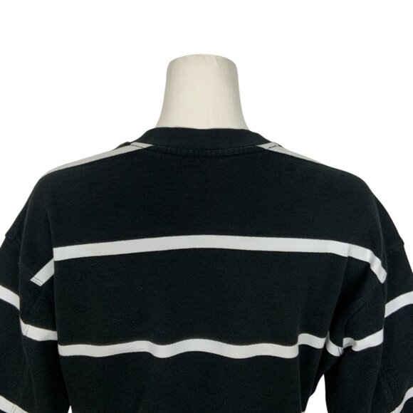 Lululemon Perfectly Oversized Cropped Crew Sweatshirt 0 Boundless Stripe Black - Picture 9 of 13